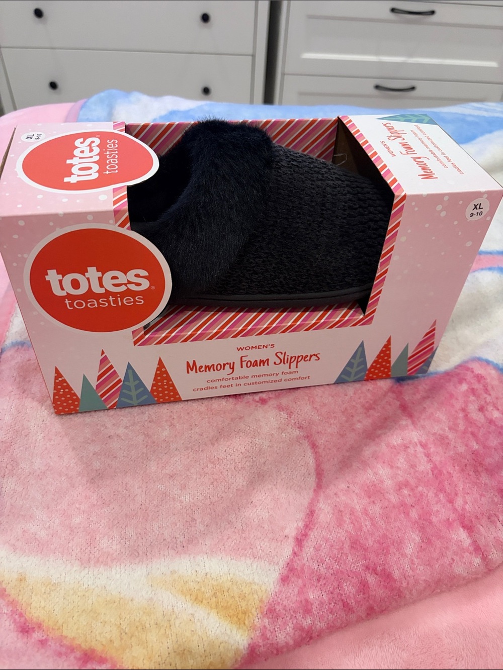 totes Toasties Women's Memory Foam Slippers - Black